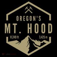 Oregon Mountain Mt. Hood Pom Pom 12in Knit Beanie