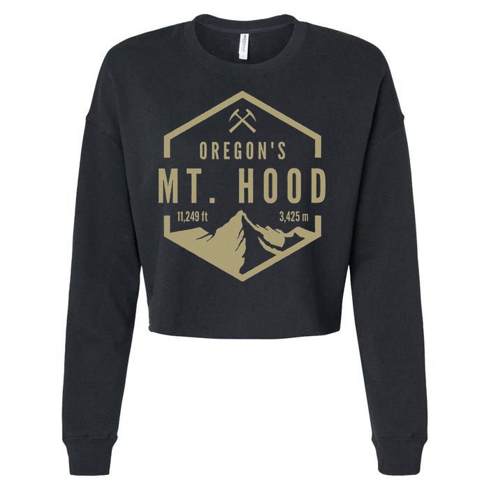 Oregon Mountain Mt. Hood Cropped Pullover Crew