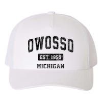 Owosso Michigan Mi Vintage Sports Established Design Yupoong Adult 5-Panel Trucker Hat