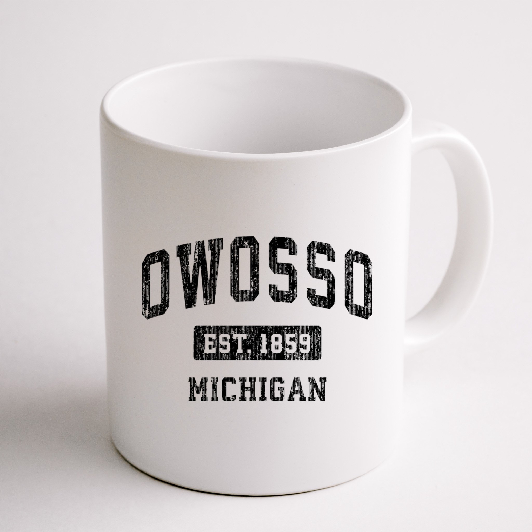 Owosso Michigan Mi Vintage Sports Established Design Mug