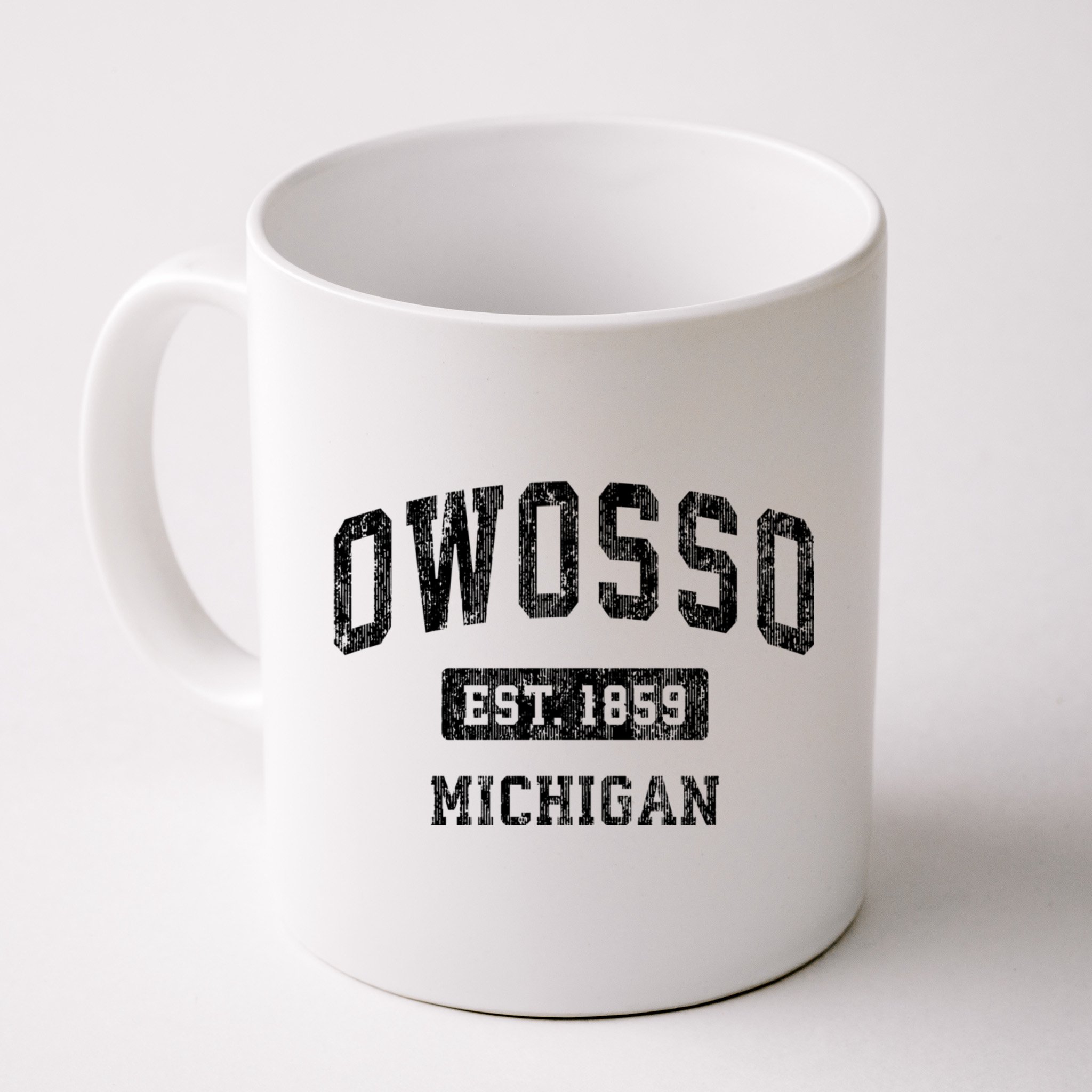 Owosso Michigan Mi Vintage Sports Established Design Mug