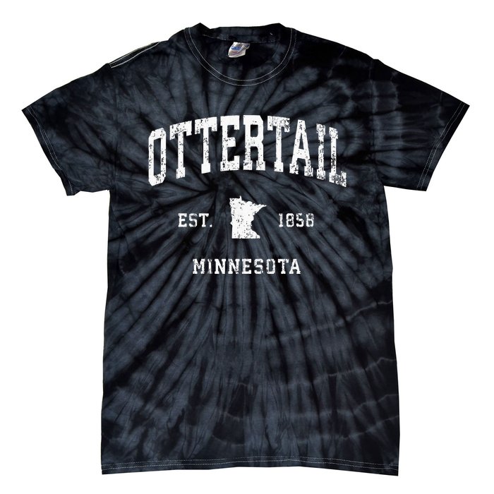 Ottertail Minnesota MN Vintage Athletic Sports Tie-Dye T-Shirt