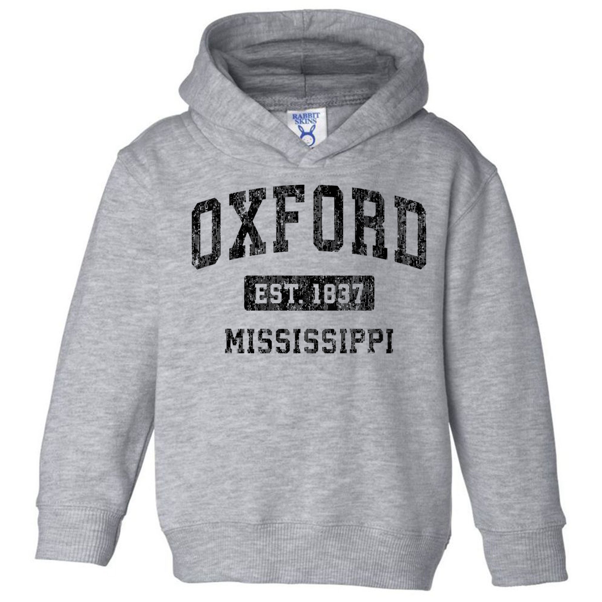Oxford Mississippi Ms Vintage Sports Toddler Hoodie