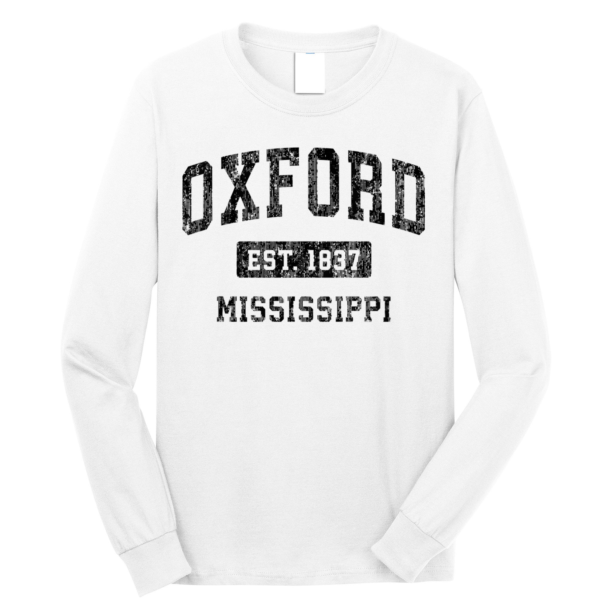 Oxford Mississippi Ms Vintage Sports Long Sleeve Shirt