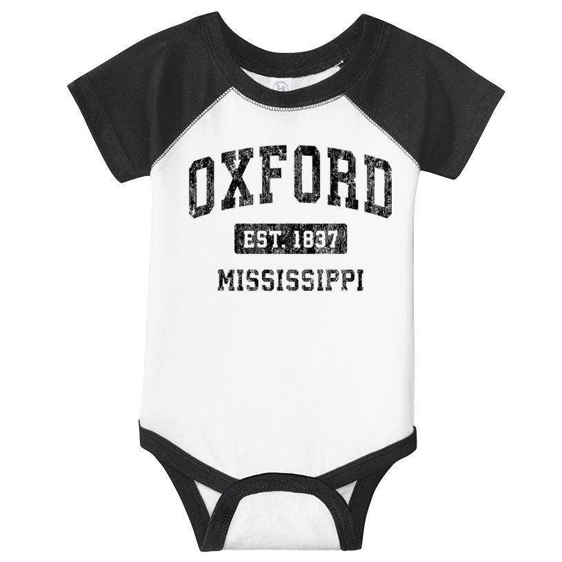 Oxford Mississippi Ms Vintage Sports Infant Baby Jersey Bodysuit