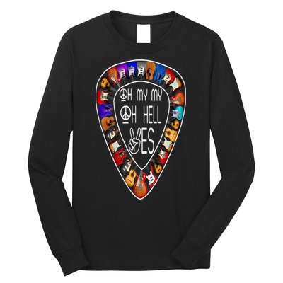 Oh Mys My Oh Hells Yes Retro Petty Guitar Music Lover Long Sleeve Shirt
