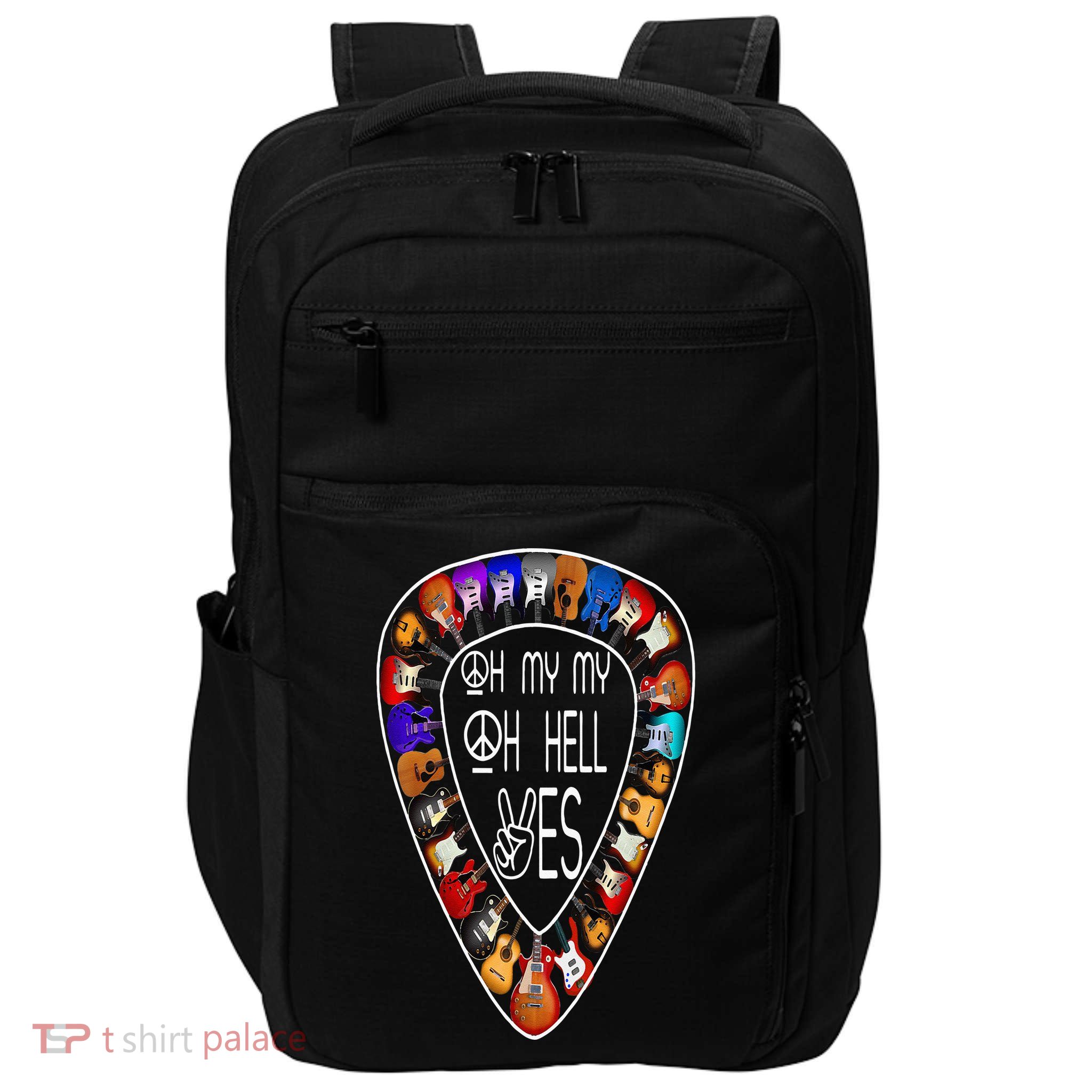 Oh Mys My Oh Hells Yes Retro Petty Guitar Music Lover Impact Tech Backpack