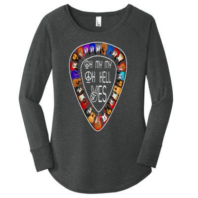 Oh Mys My Oh Hells Yes Retro Petty Guitar Music Lover Women's Perfect Tri Tunic Long Sleeve Shirt