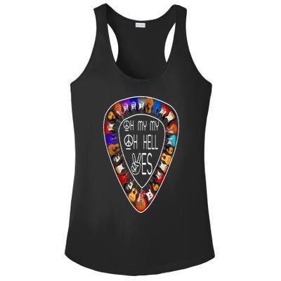 Oh Mys My Oh Hells Yes Retro Petty Guitar Music Lover Ladies PosiCharge Competitor Racerback Tank