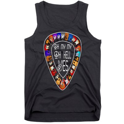 Oh Mys My Oh Hells Yes Retro Petty Guitar Music Lover Tank Top