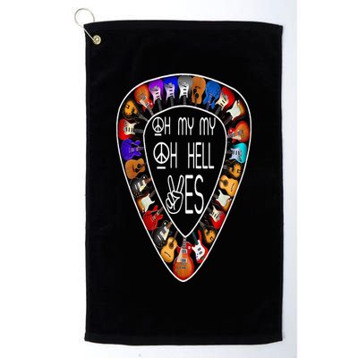 Oh Mys My Oh Hells Yes Retro Petty Guitar Music Lover Golf Towel