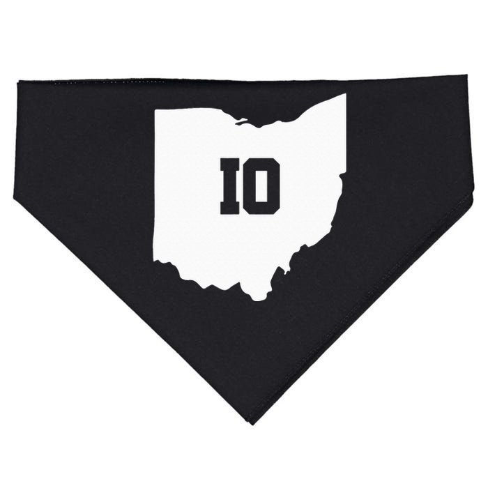 Ohio Map Matching Couple America State Wedding Toledo Akron USA-Made Doggie Bandana