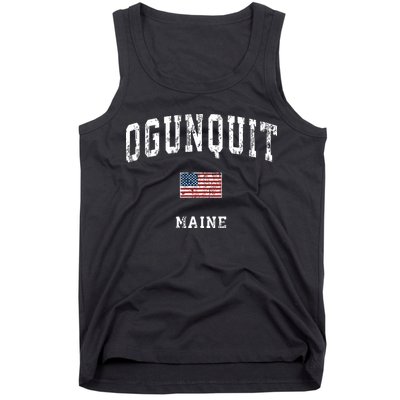 Ogunquit Maine Me Vintage American Flag Sports Design Tank Top