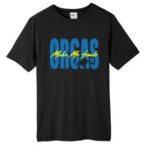 Orcas Make Me Smile Nature Wildlife Whale Tall Fusion ChromaSoft Performance T-Shirt