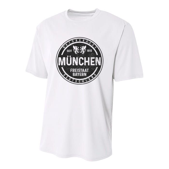 Oktoberfest MüNchen Munich German Bavarian Funny Gift Youth Performance Sprint T-Shirt