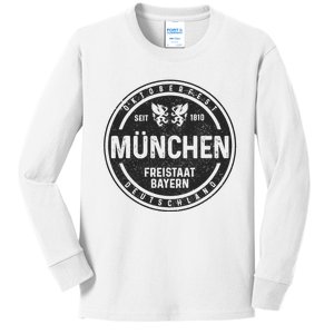 Oktoberfest MüNchen Munich German Bavarian Funny Gift Kids Long Sleeve Shirt