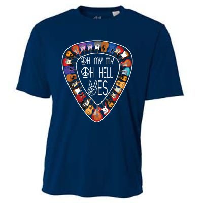 Oh Mys My Oh Hells Yes Retro Petty Guitar Music Lover Cooling Performance Crew T-Shirt