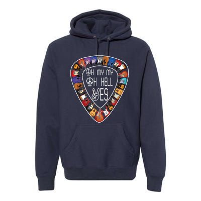 Oh Mys My Oh Hells Yes Retro Petty Guitar Music Lover Premium Hoodie