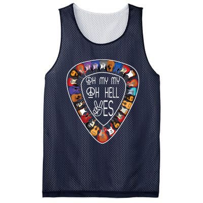 Oh Mys My Oh Hells Yes Retro Petty Guitar Music Lover Mesh Reversible Basketball Jersey Tank