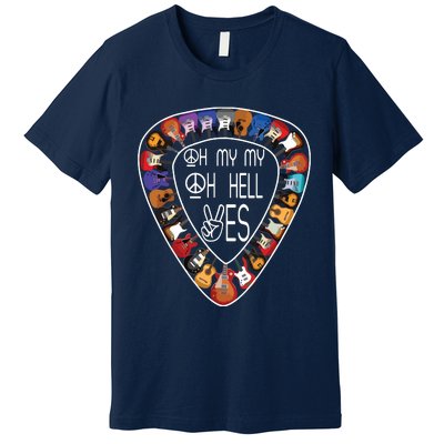 Oh Mys My Oh Hells Yes Retro Petty Guitar Music Lover Premium T-Shirt