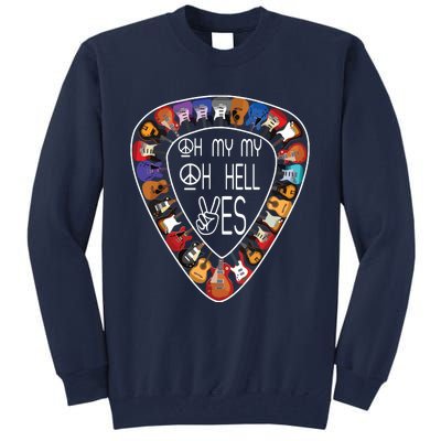 Oh Mys My Oh Hells Yes Retro Petty Guitar Music Lover Tall Sweatshirt