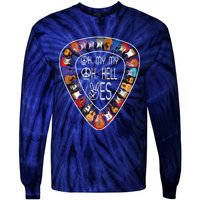 Oh Mys My Oh Hells Yes Retro Petty Guitar Music Lover Tie-Dye Long Sleeve Shirt