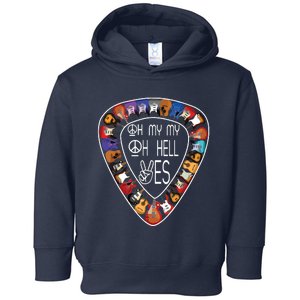 Oh Mys My Oh Hells Yes Retro Petty Guitar Music Lover Toddler Hoodie