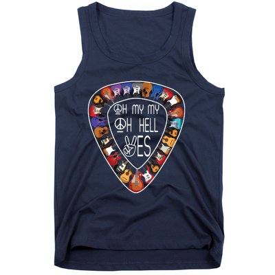 Oh Mys My Oh Hells Yes Retro Petty Guitar Music Lover Tank Top