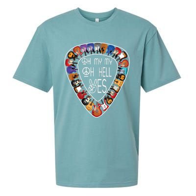 Oh Mys My Oh Hells Yes Retro Petty Guitar Music Lover Sueded Cloud Jersey T-Shirt