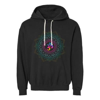 Om Meditations Mandalas Yoga Garment-Dyed Fleece Hoodie