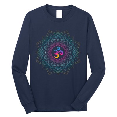 Om Meditations Mandalas Yoga Long Sleeve Shirt