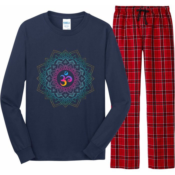 Om Meditations Mandalas Yoga Long Sleeve Pajama Set