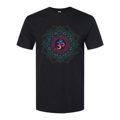 Om Meditations Mandalas Yoga Softstyle® CVC T-Shirt