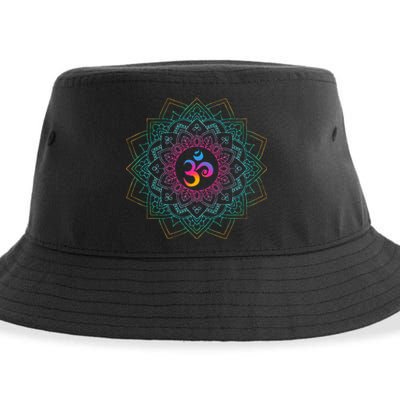 Om Meditations Mandalas Yoga Sustainable Bucket Hat