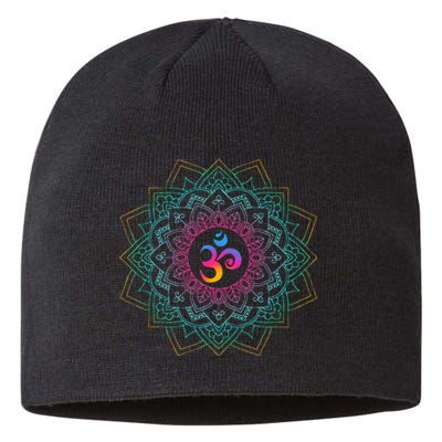 Om Meditations Mandalas Yoga Sustainable Beanie