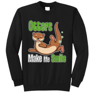 Otters Make Me Smile Wildlife Nature Sea Otters Sweatshirt