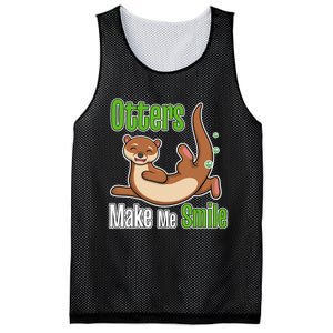 Otters Make Me Smile Wildlife Nature Sea Otters Mesh Reversible Basketball Jersey Tank