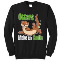 Otters Make Me Smile Wildlife Nature Sea Otters Tall Sweatshirt