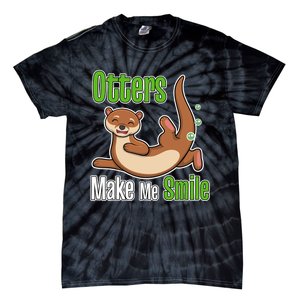 Otters Make Me Smile Wildlife Nature Sea Otters Tie-Dye T-Shirt