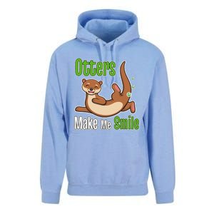 Otters Make Me Smile Wildlife Nature Sea Otters Unisex Surf Hoodie