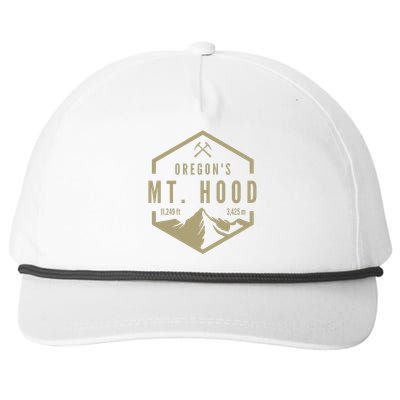 Oregon Mountain Mt Hood Snapback Five-Panel Rope Hat