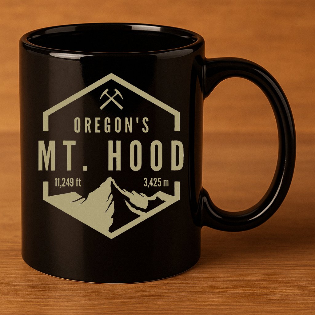Oregon Mountain Mt Hood 11oz C Handle Ceramic Mug