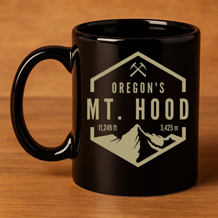 Oregon Mountain Mt Hood 11oz C Handle Ceramic Mug