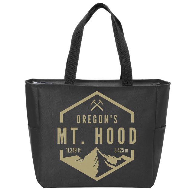 Oregon Mountain Mt Hood Zip Tote Bag