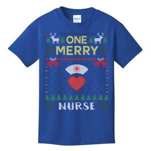 One Merry Nurse Rn Nursing Hospital Ugly Christmas Sweater Gift Kids T-Shirt