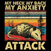 Opossum My Neck Back Anxiety Attack Possum Youth Performance Sprint T-Shirt