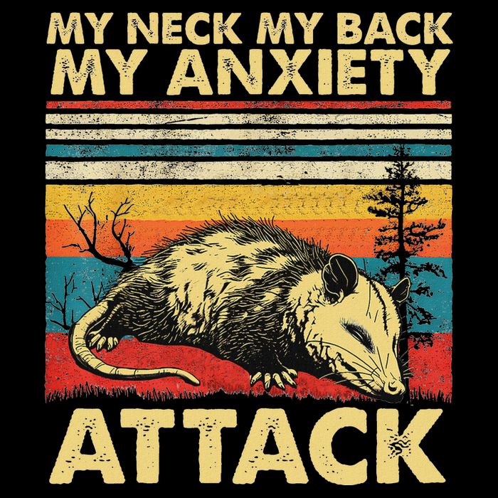 Opossum My Neck Back Anxiety Attack Possum Youth Performance Sprint T-Shirt