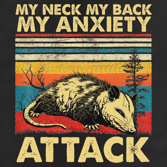 Opossum My Neck Back Anxiety Attack Possum Golf Towel