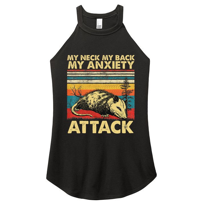Opossum My Neck Back Anxiety Attack Possum Women's Perfect Tri Rocker Tank