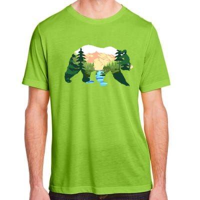 Outdoor Mountains Nature Animal Forest Trees Brown Bear Gift Adult ChromaSoft Performance T-Shirt